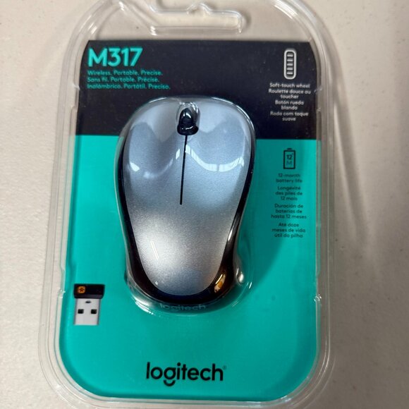 Logitech Wireless Portable USB Mouse M317 New Factory Sealed - Picture 1 of 2